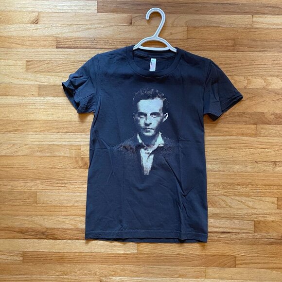 AMERICAN APPAREL Dark Gray Short Sleeve T Shirt with Ludwig Wittgenstein Size M - Picture 8 of 8